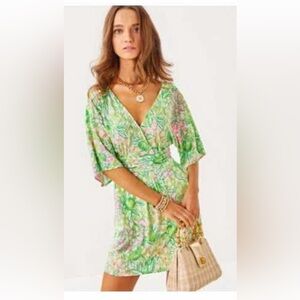 💚💕🌸Worn 1x Lilly Pulitzer Parigi romper in fauna green lime feeling good print